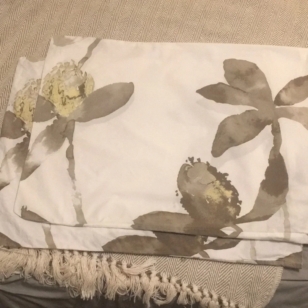 3 West Elm GREEN Shams -Fair trade certified